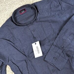 UNTUCKit Mens XX-Large Regular Fit‎ Calon-Segur Blue Cotton Long Sleeve Shirt